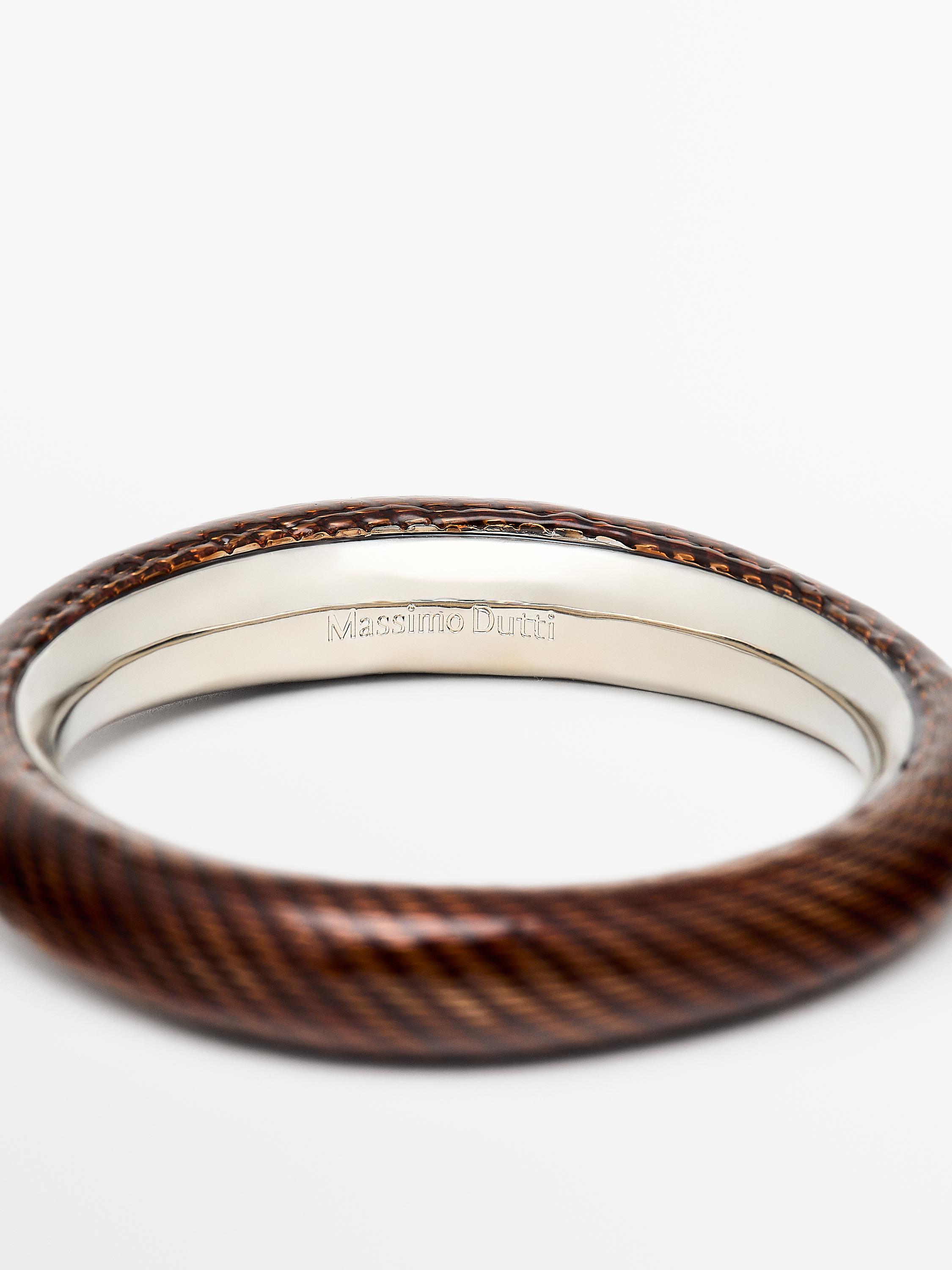 Bracelet émaillé texturé